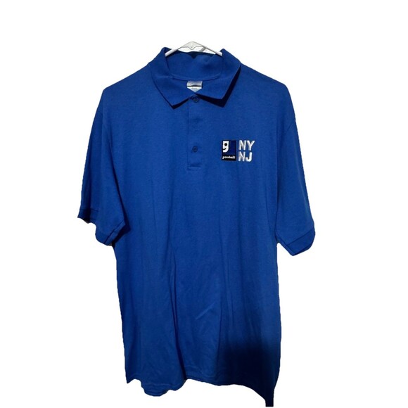 Port & Company Goodwill NY NJ Mens Blue Collared Short Sleeve Polo Shirt L - Picture 1 of 3